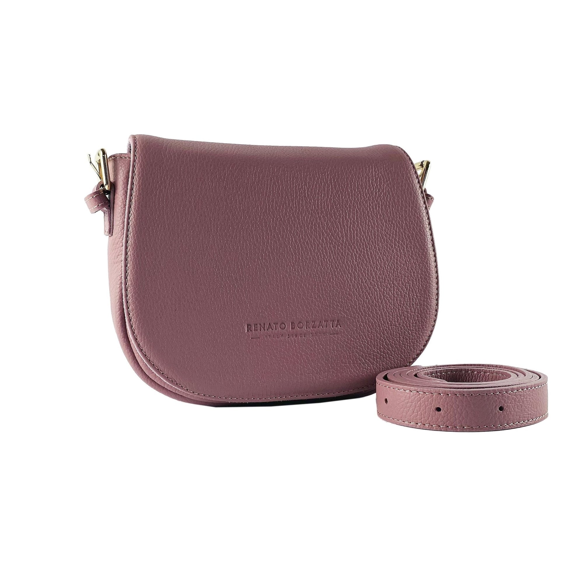 RB1002AZ | Sac Cuir Rose Femme – Bandoulière Made in Italy - deslyshopping