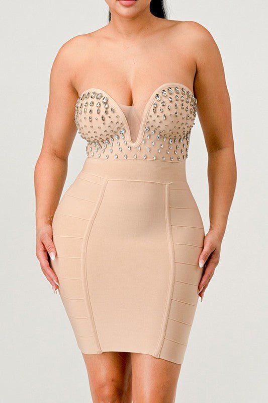 Robe Bandage Décontractée Ornée - deslyshopping