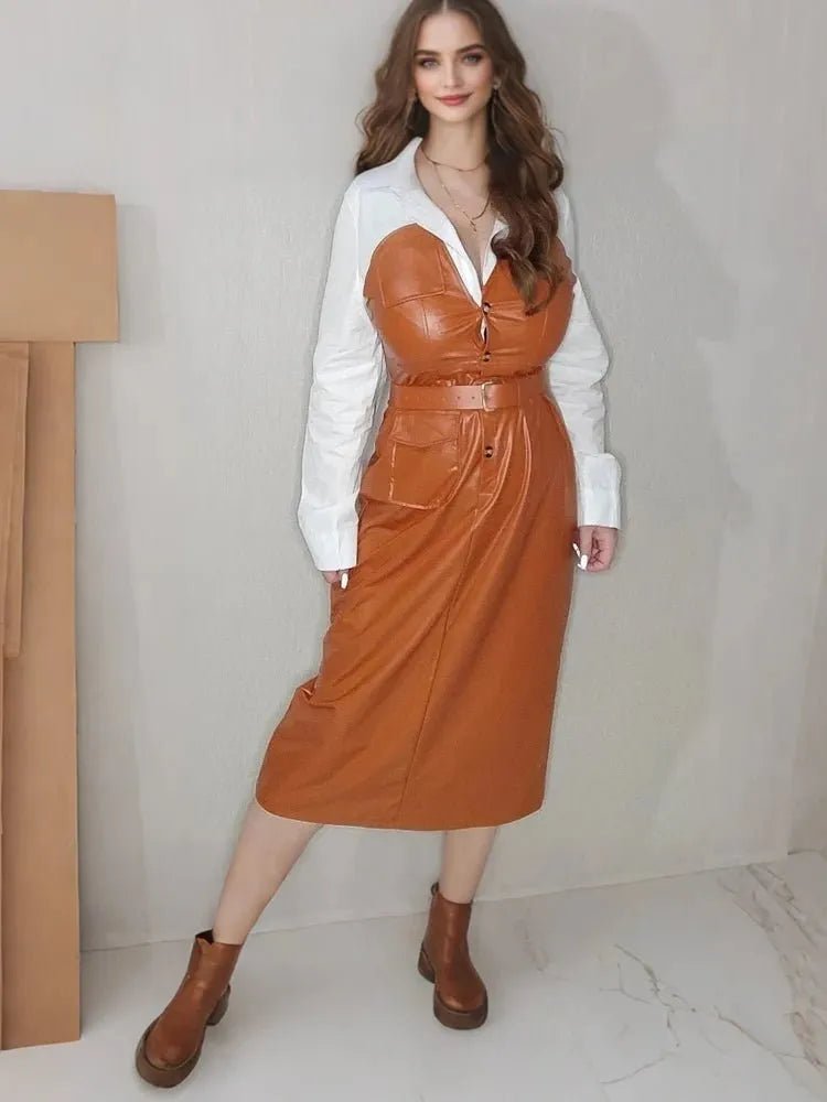 Robe Chemise Mi - Longue Femme - deslyshopping