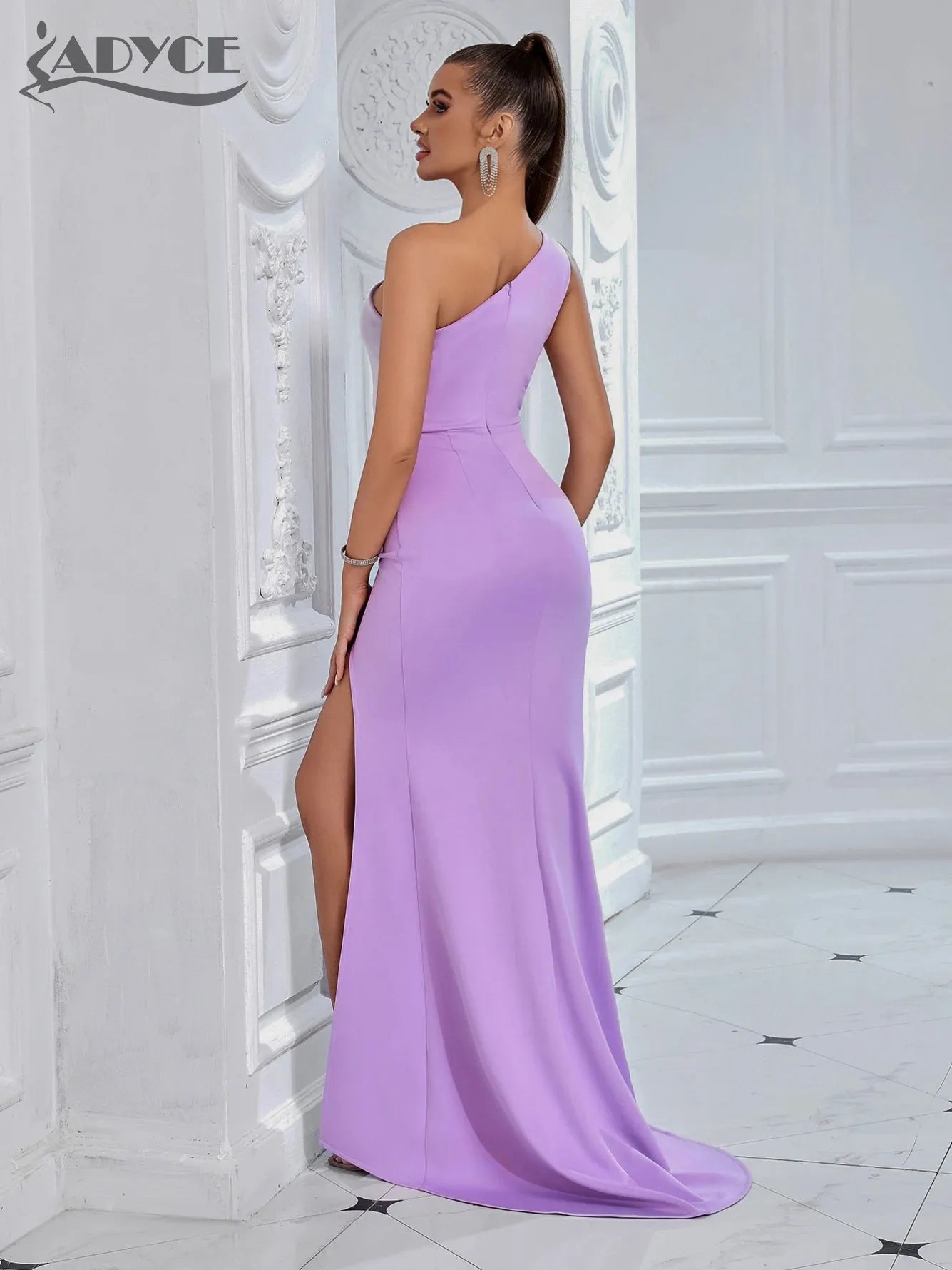 Robe d'Été en Maille Asymétrique Drapée Sans Manches - deslyshopping