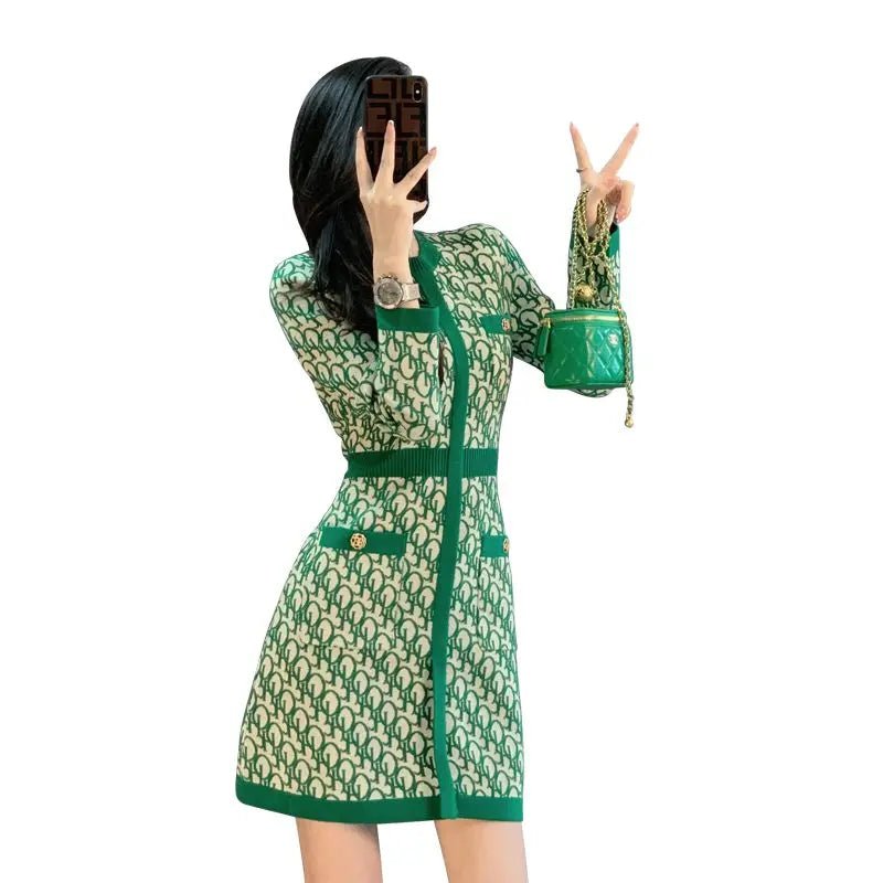 Robe imprimée chic automne - deslyshopping