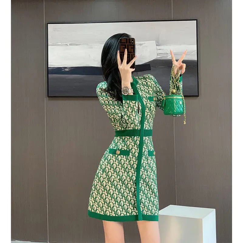 Robe imprimée chic automne - deslyshopping