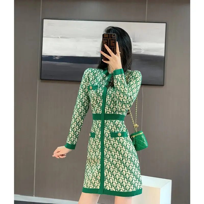 Robe imprimée chic automne - deslyshopping