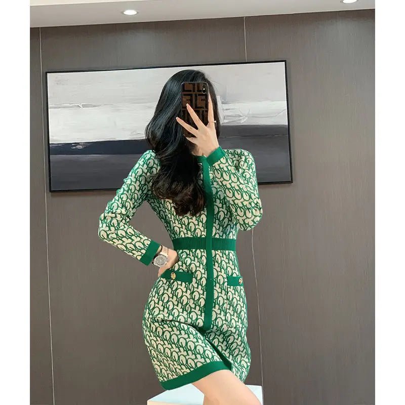 Robe imprimée chic automne - deslyshopping