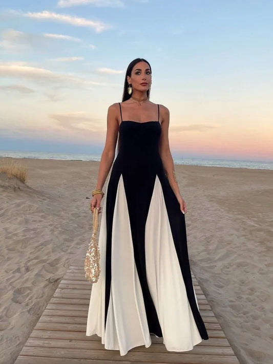 Robe longue élégante à bretelles - deslyshopping