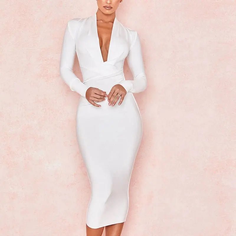 Robe sexy manches longues - deslyshopping