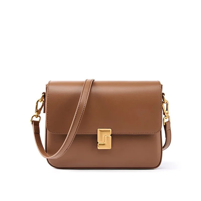 👜 Sac à Bandoulière Carré en Cuir Véritable - deslyshopping