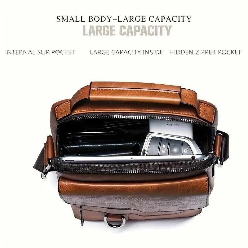 Sac à Bandoulière Homme en Cuir PU - Étui iPad 9,7" - deslyshopping