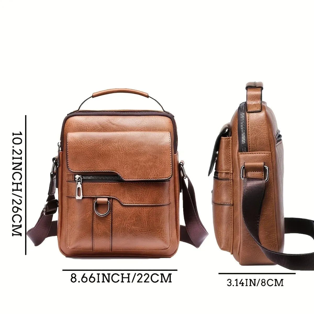 Sac à Bandoulière Homme en Cuir PU - Étui iPad 9,7" - deslyshopping