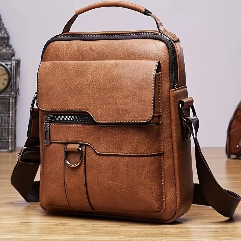 Sac à Bandoulière Homme en Cuir PU - Étui iPad 9,7" - deslyshopping