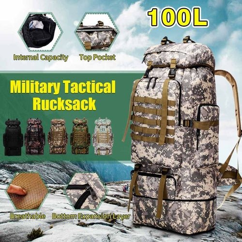 🎒 Sac à dos de camping & randonnée 100L - deslyshopping