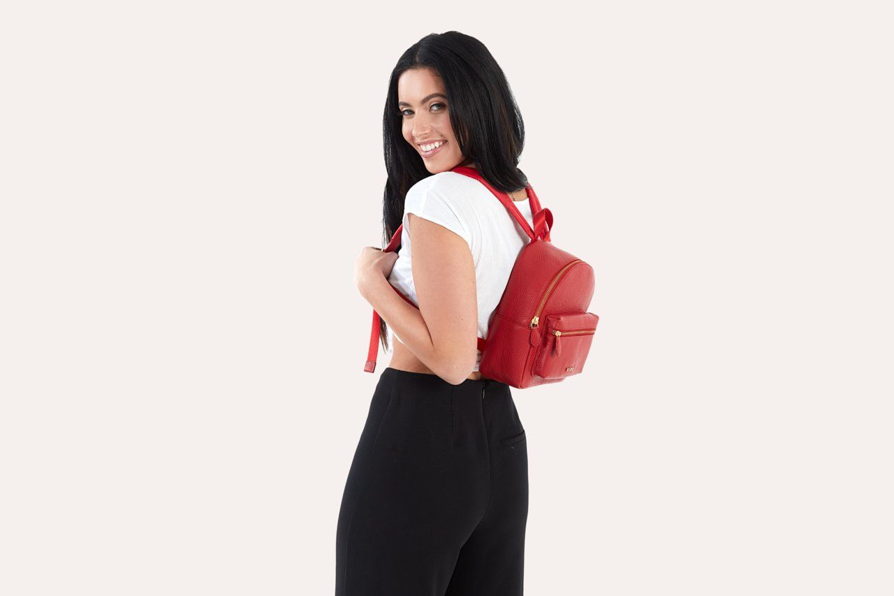 Sac à Dos Itty - Bitty en Cuir Véritable Galet 👜✨ - deslyshopping