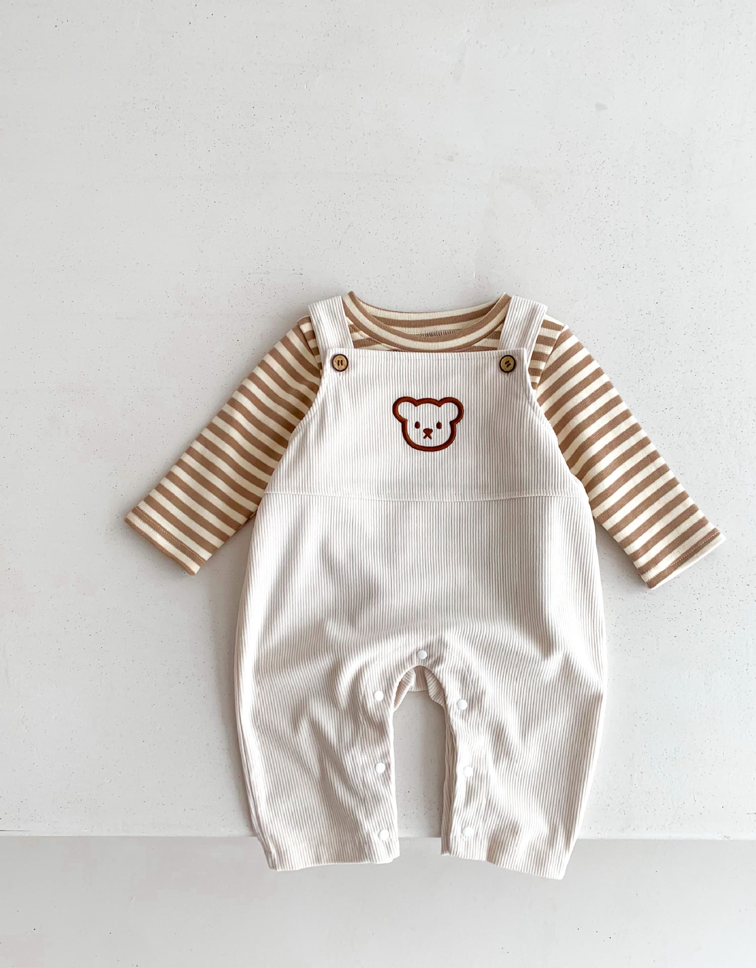 🐻 Salopette en Velours Côtelé Unisexe pour Bébé & Enfant - deslyshopping