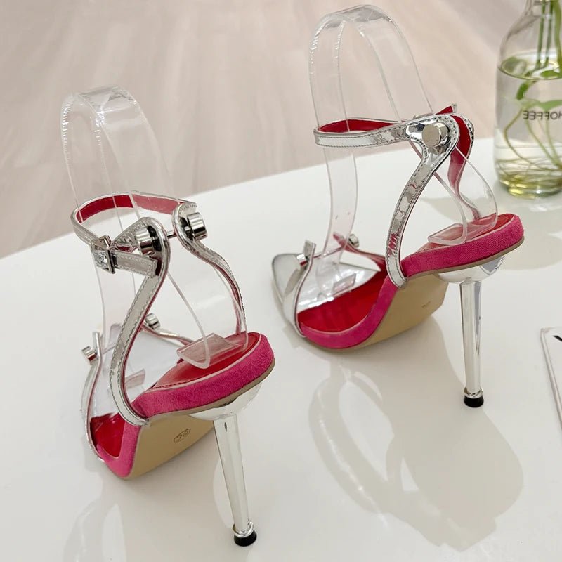 🌞 Sandales d'Été à Boucle et Rivets Dorés et Argentés 👡 - deslyshopping
