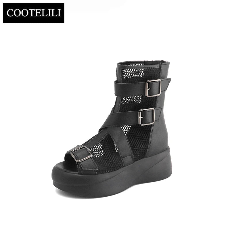 Sandalias Noires à Maille Respirante - deslyshopping