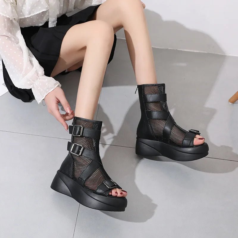 Sandalias Noires à Maille Respirante - deslyshopping