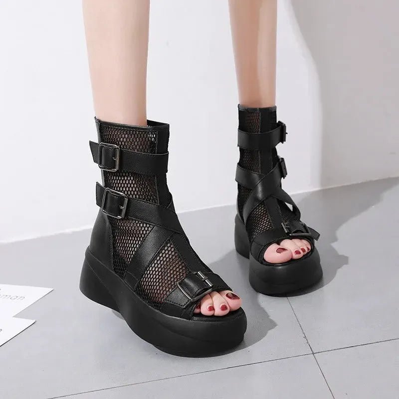 Sandalias Noires à Maille Respirante - deslyshopping