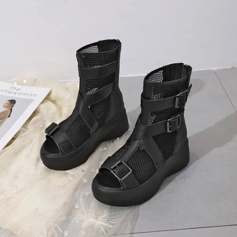 Sandalias Noires à Maille Respirante - deslyshopping