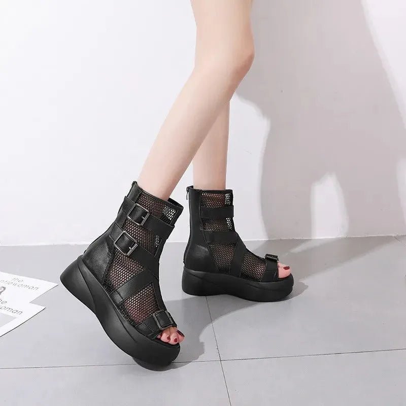 Sandalias Noires à Maille Respirante - deslyshopping