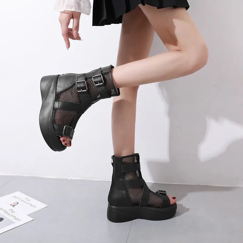 Sandalias Noires à Maille Respirante - deslyshopping