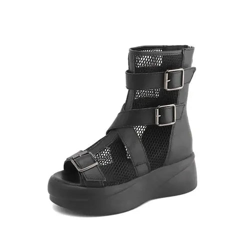Sandalias Noires à Maille Respirante - deslyshopping