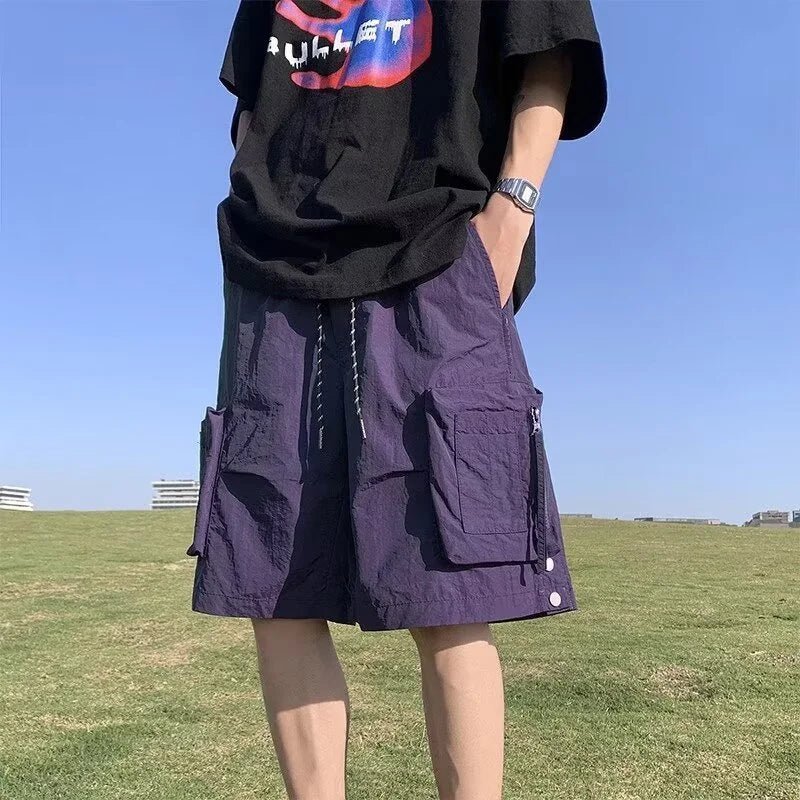 🟣 Short Cargo Violet Décontracté d'Été - deslyshopping