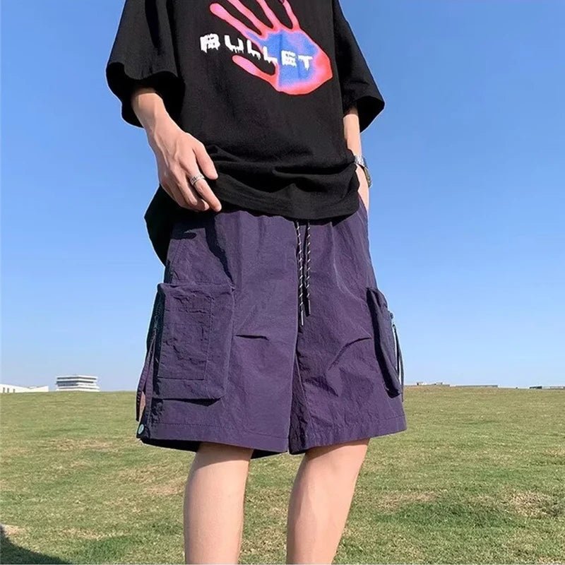 🟣 Short Cargo Violet Décontracté d'Été - deslyshopping