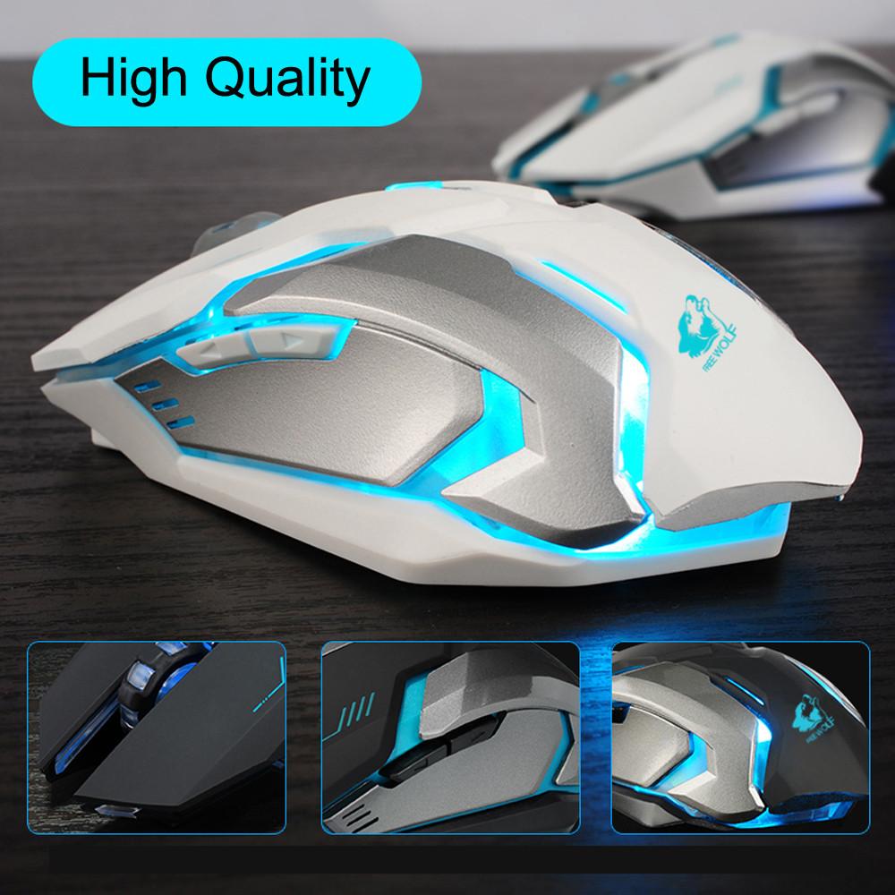 Souris de Jeu LED Silencieuse Sans Fil - deslyshopping