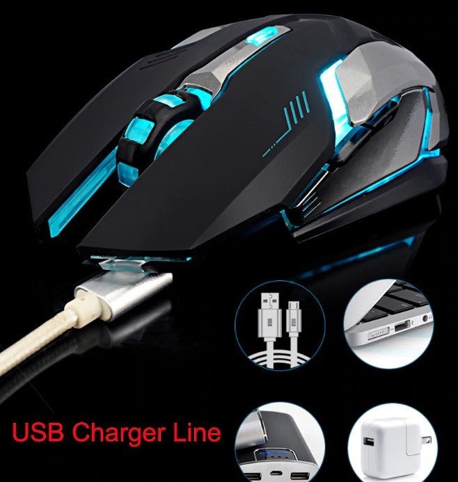 Souris de Jeu LED Silencieuse Sans Fil - deslyshopping