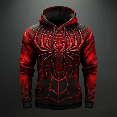 sweat à capuche à imprimé araignée 3D - deslyshopping