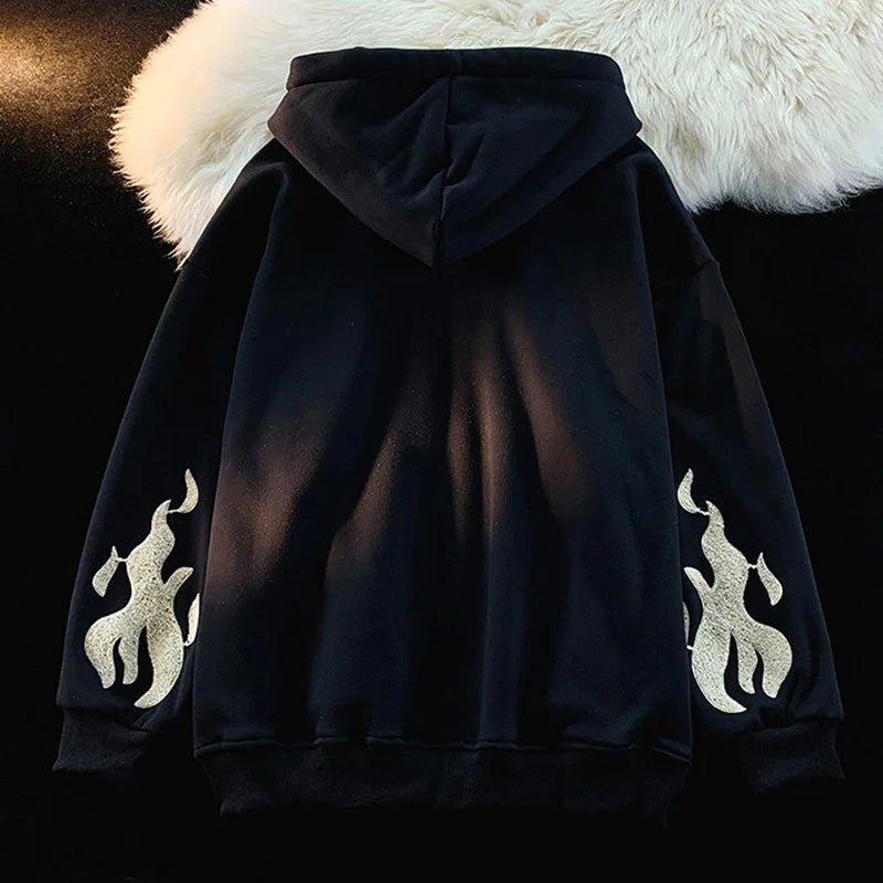 Sweat à capuche brodé gothique - deslyshopping