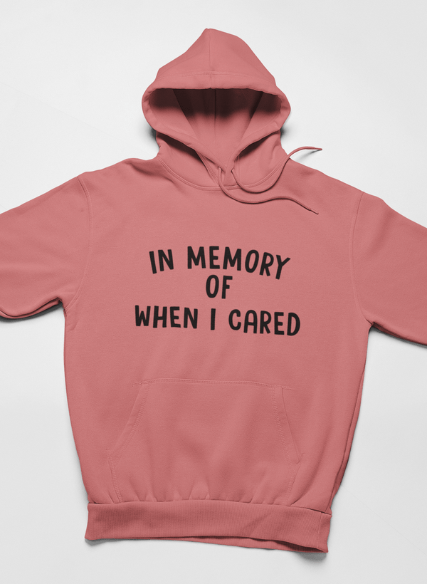 Sweat à Capuche "In Memory Of When I Cared" - deslyshopping