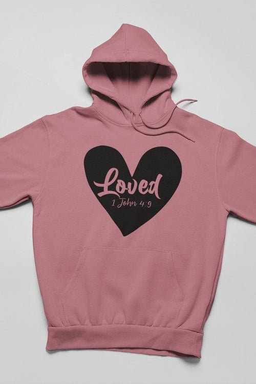 Sweat à capuche "Loved 1 John 4:9 - deslyshopping
