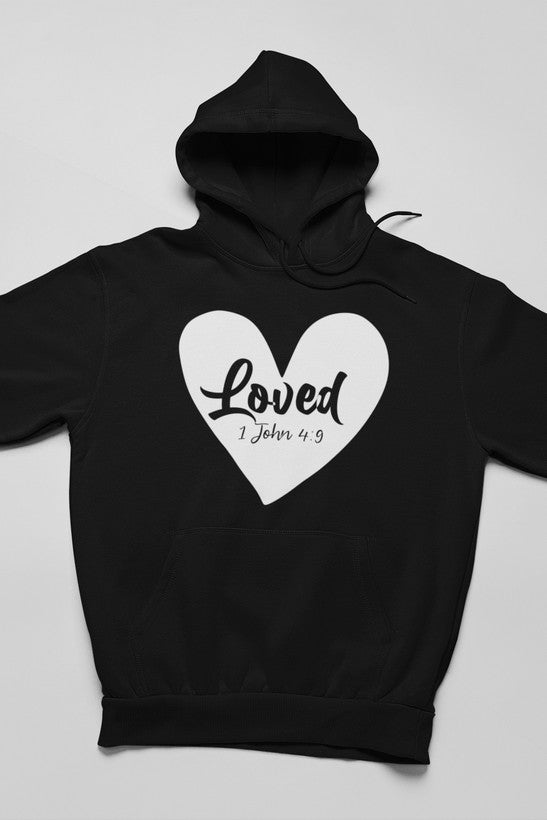 Sweat à capuche "Loved 1 John 4:9 - deslyshopping