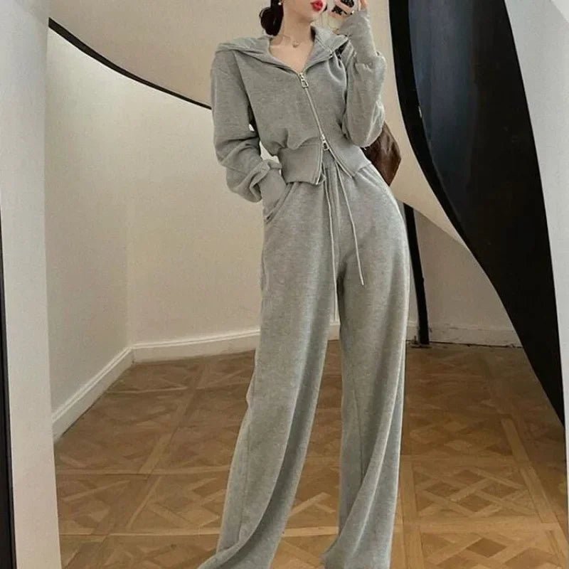 Sweat à Capuche + Pantalon – 2 Pièces – Printemps/Automne - deslyshopping