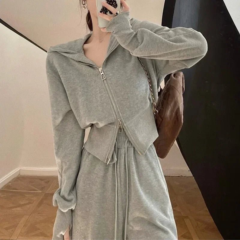 Sweat à Capuche + Pantalon – 2 Pièces – Printemps/Automne - deslyshopping