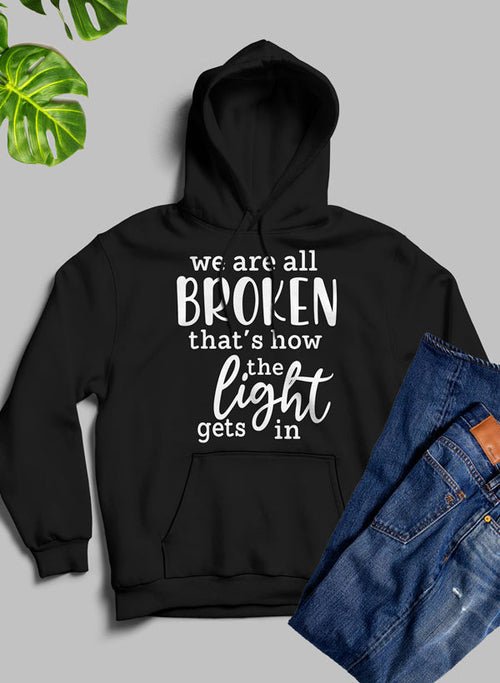 🖤 Sweat à Capuche "We're All Broken - deslyshopping