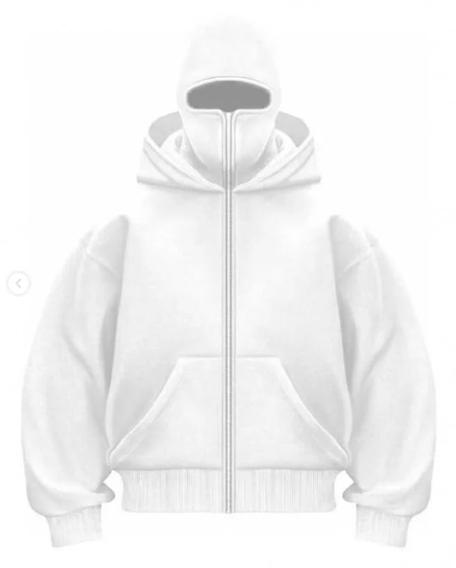 Sweat à Capuche Zippé en Coton Noir - deslyshopping