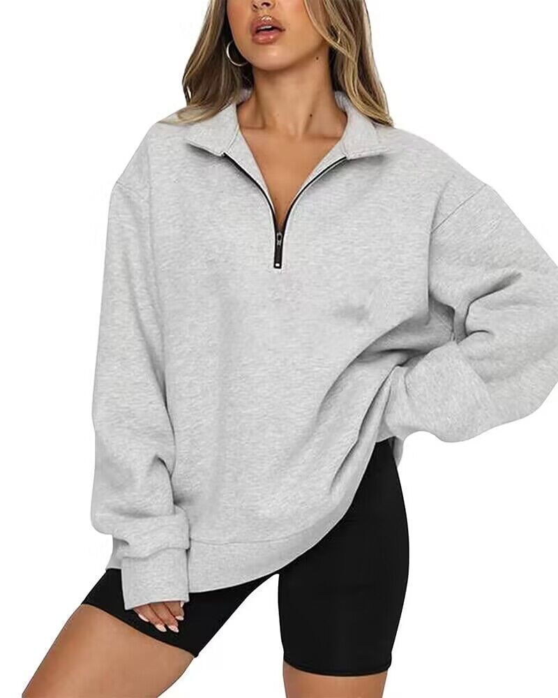 Sweat col rabattable femme - deslyshopping