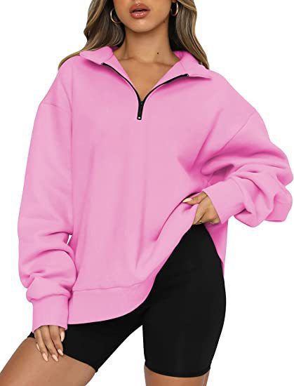 Sweat col rabattable femme - deslyshopping