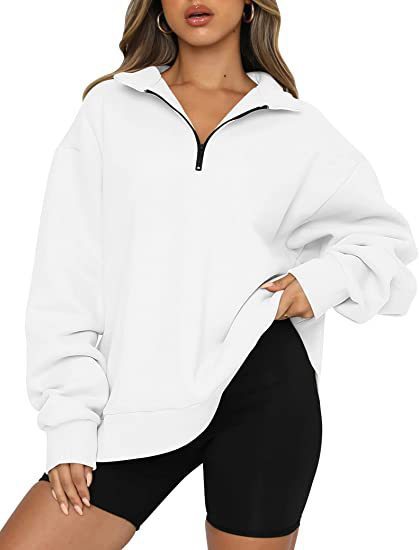 Sweat col rabattable femme - deslyshopping