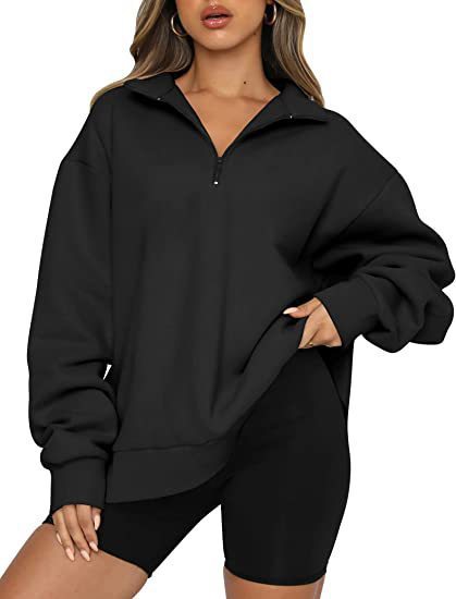 Sweat col rabattable femme - deslyshopping