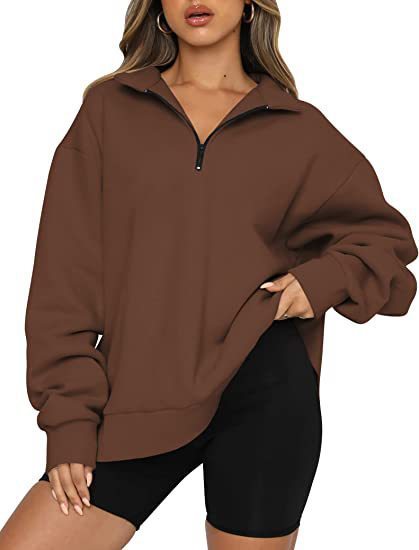 Sweat col rabattable femme - deslyshopping