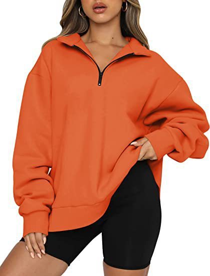 Sweat col rabattable femme - deslyshopping