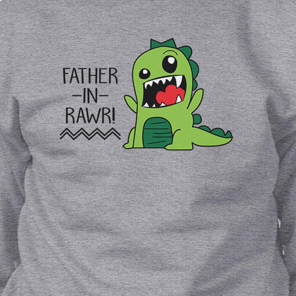 🦖 Sweat-shirt Unisexe Gris "Father - In - Rawr - deslyshopping