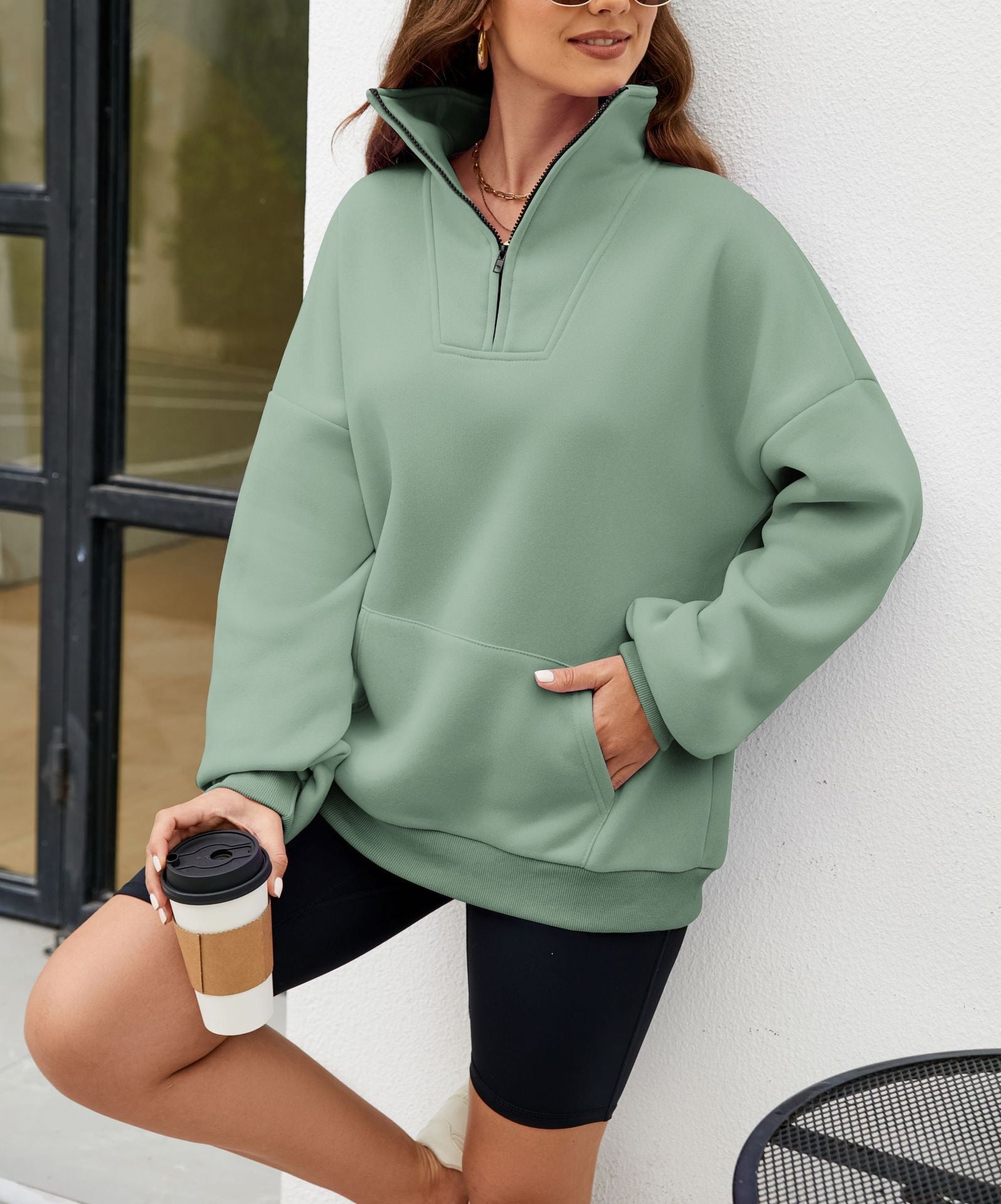 Sweat Y2K col montant femme - deslyshopping