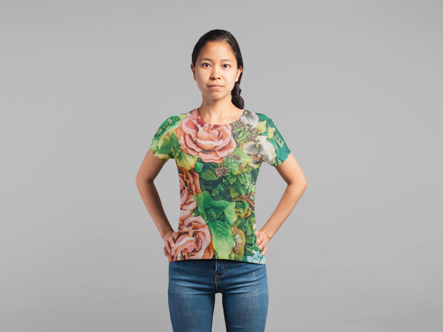 T-shirt classique pour femme "Affiche de jardin vintage" 🌸👚 - deslyshopping