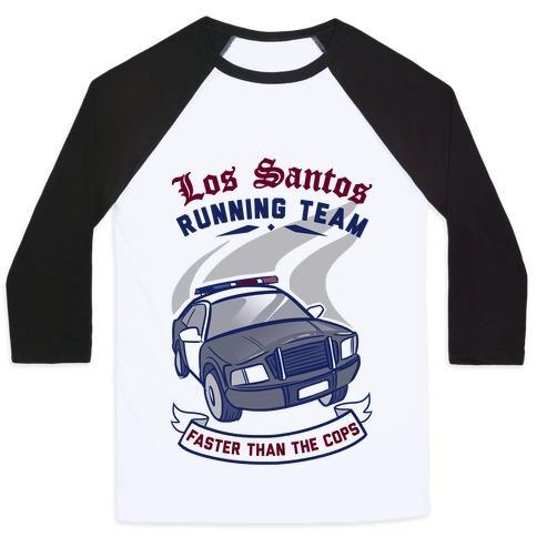 T-shirt de Baseball Classique Unisexe Los Santos Running Team - deslyshopping