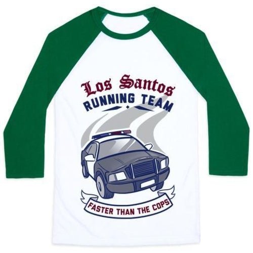 T-shirt de Baseball Classique Unisexe Los Santos Running Team - deslyshopping