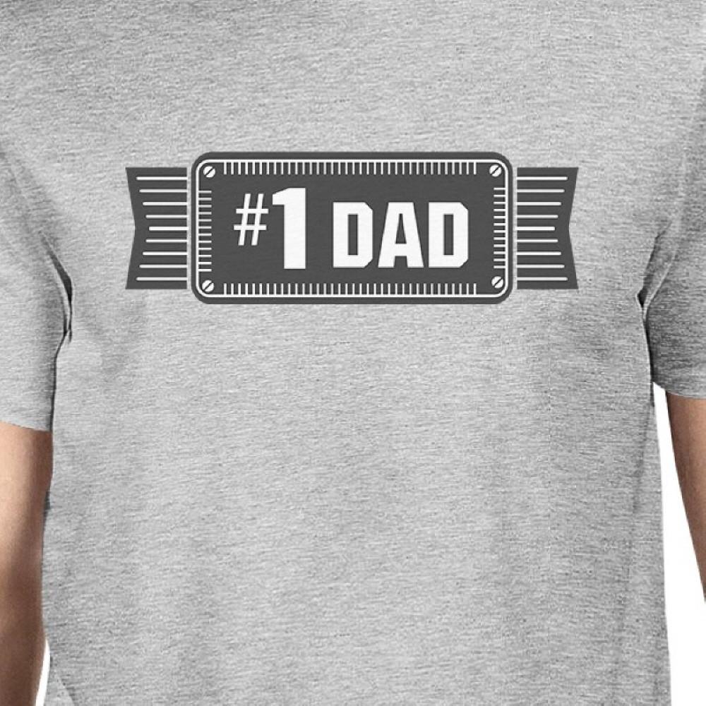 T-shirt Graphique en Coton Gris "Dad Unique" - deslyshopping
